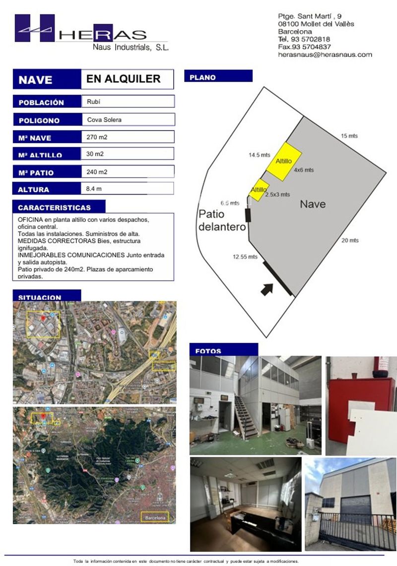 Nave Industrial en alquiler Rubí, Barcelona. Ref: 1071. UBICAT, NAUS INDUSTRIALS