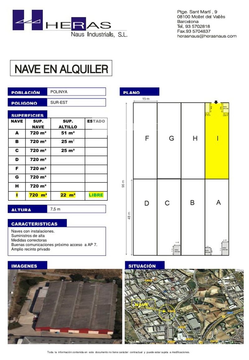 Nave Industrial en alquiler Polinya, Barcelona. Ref: 1072. UBICAT, NAUS INDUSTRIALS