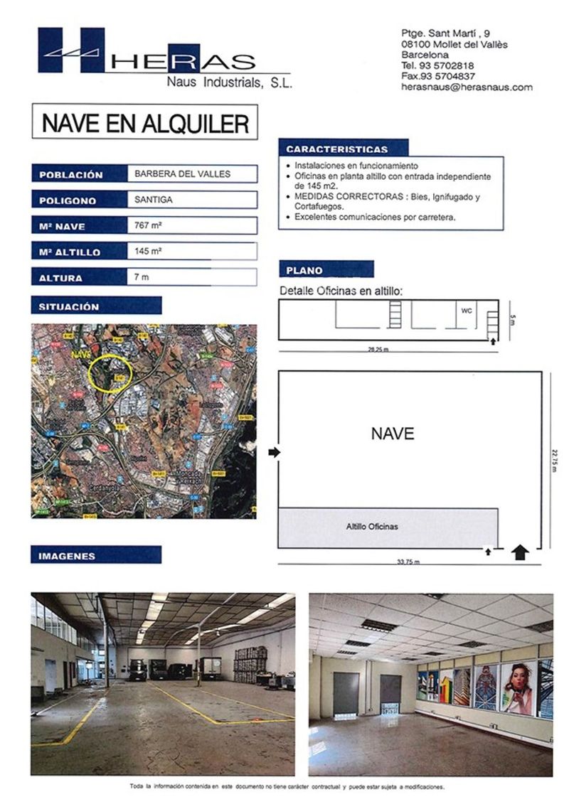 Nave Industrial en alquiler Barberà del Vallès, Barcelona. Ref: 1074. UBICAT, NAUS INDUSTRIALS