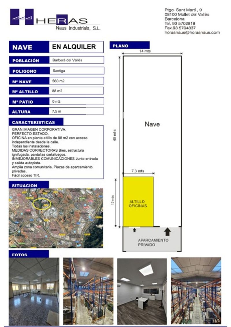 Nave Industrial en alquiler Barberà del Vallès, Barcelona. Ref: 1167. UBICAT, NAUS INDUSTRIALS
