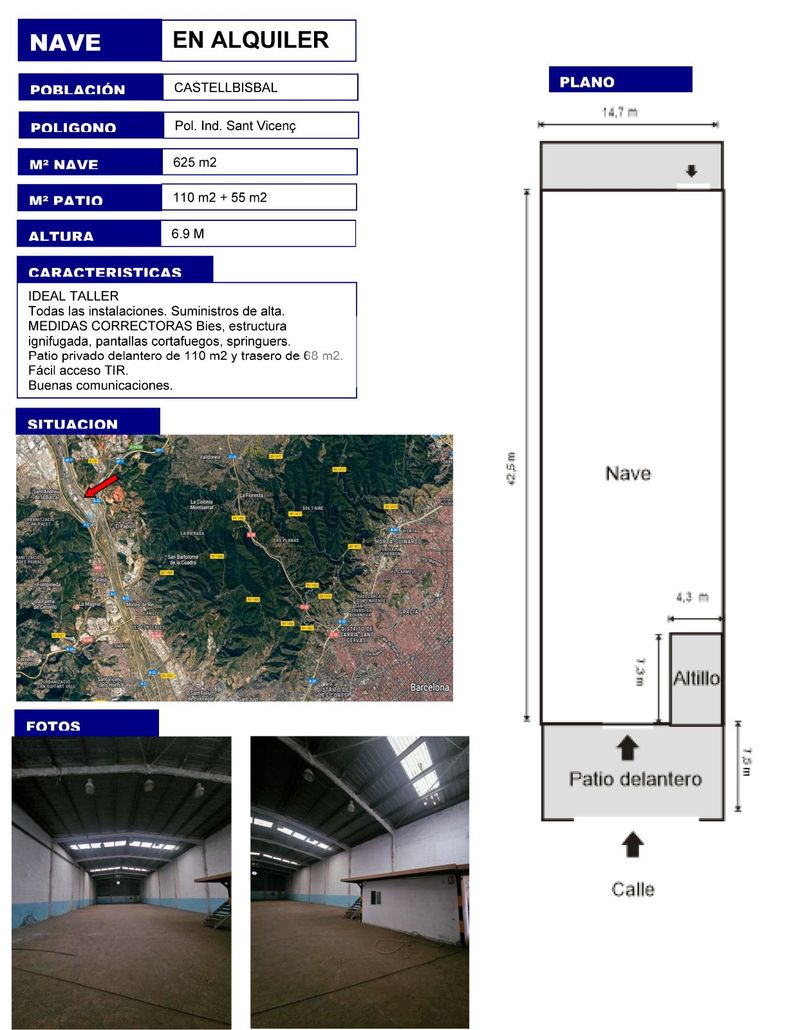 Nau Industrial en lloguer Castellbisbal, Barcelona. Ref: 1217. UBICAT, NAUS INDUSTRIALS