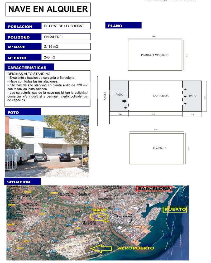 Nau Industrial en lloguer El Prat de Llobregat, Barcelona. Ref: 1226. UBICAT, NAUS INDUSTRIALS