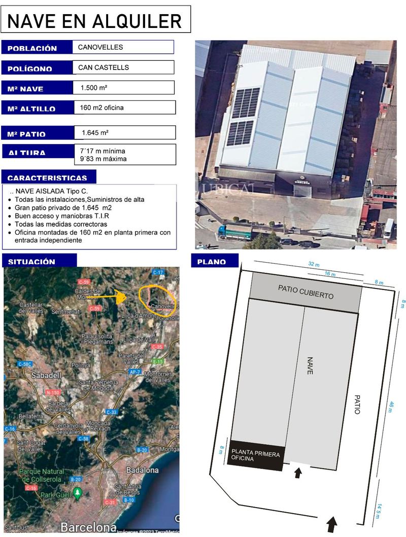 Nau Industrial en lloguer Canovelles, Barcelona. Ref: 1239. UBICAT, NAUS INDUSTRIALS
