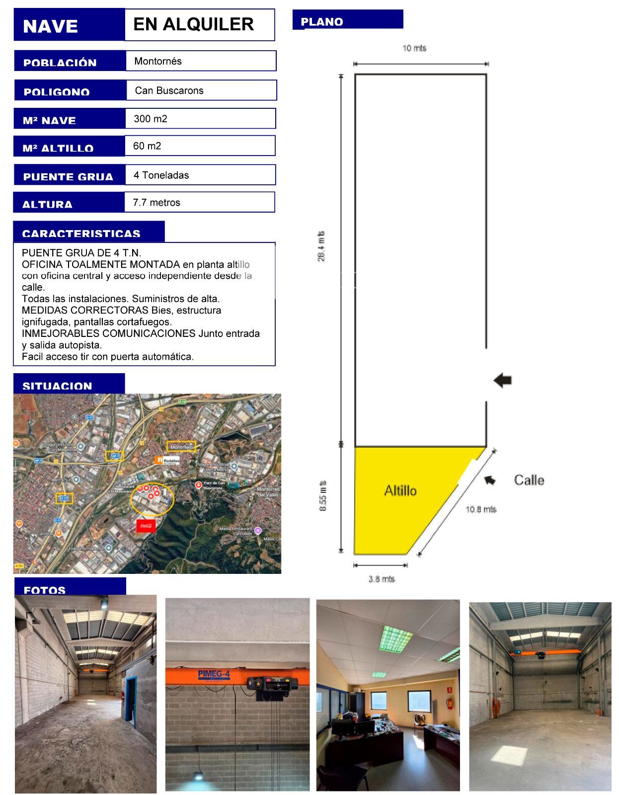 Nau Industrial en lloguer a Montornès del Vallès, Barcelona (P. I. Can Buscarons) - Foto 2