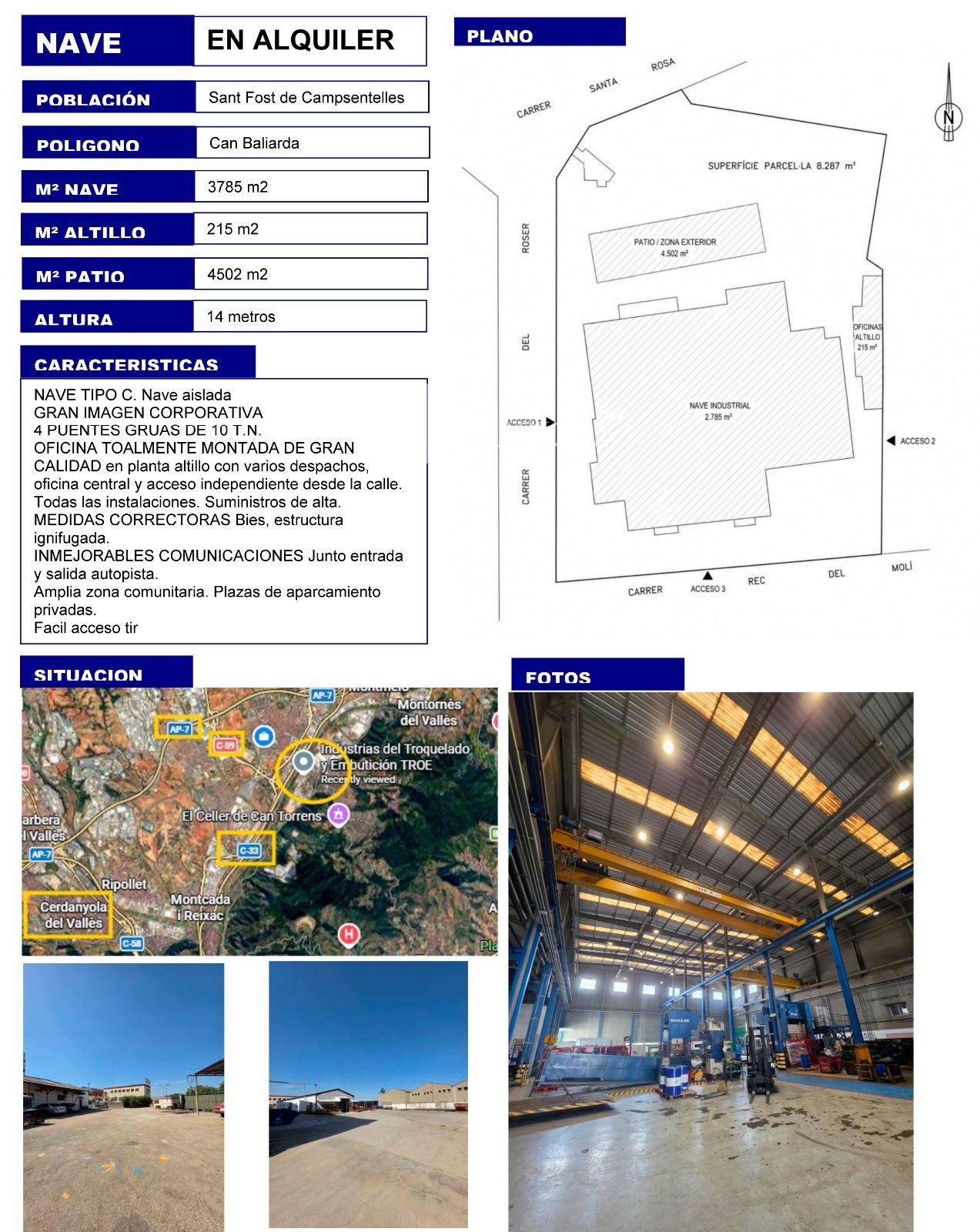 Nau Industrial en lloguer a Sant Fost de Campsentelles, Barcelona (P. I. Can Baliarda) - Foto 2