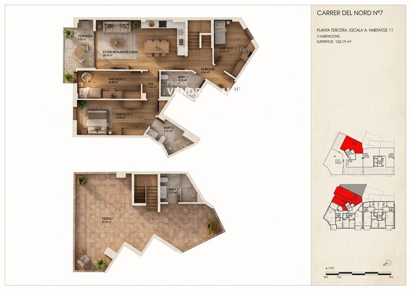 Duplex en venda Torredembarra, Tarragona. Ref: 1911. Fincas Vendrell Mar