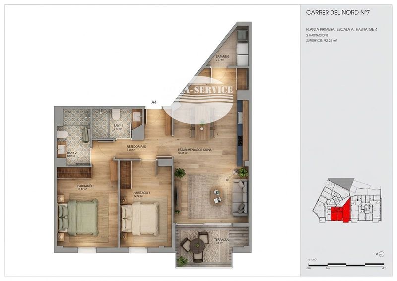 Piso en venta Torredembarra, Tarragona. Ref: 1633. Villaservice