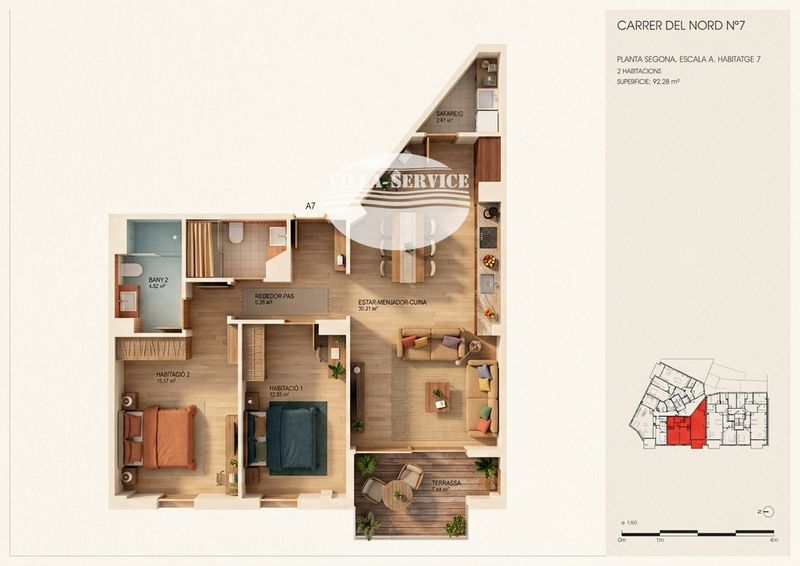 Piso en venta Torredembarra, Tarragona. Ref: 1635. Villaservice