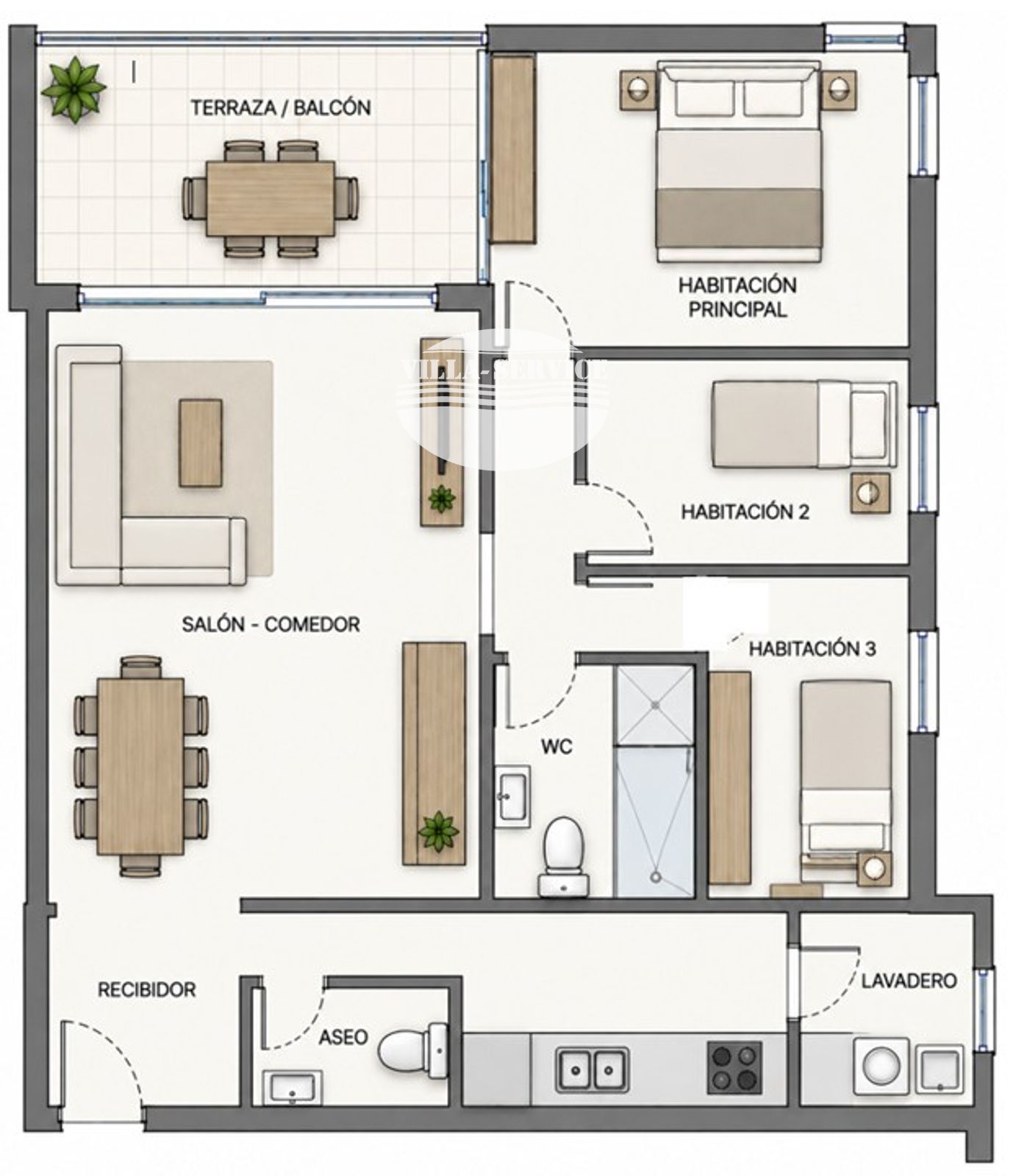 VENTA DE PISO EN SEGUR DE CALAFELL DE 3 HABITACIONES - A TAN SOLO 300 MTS DE LA PLAYA