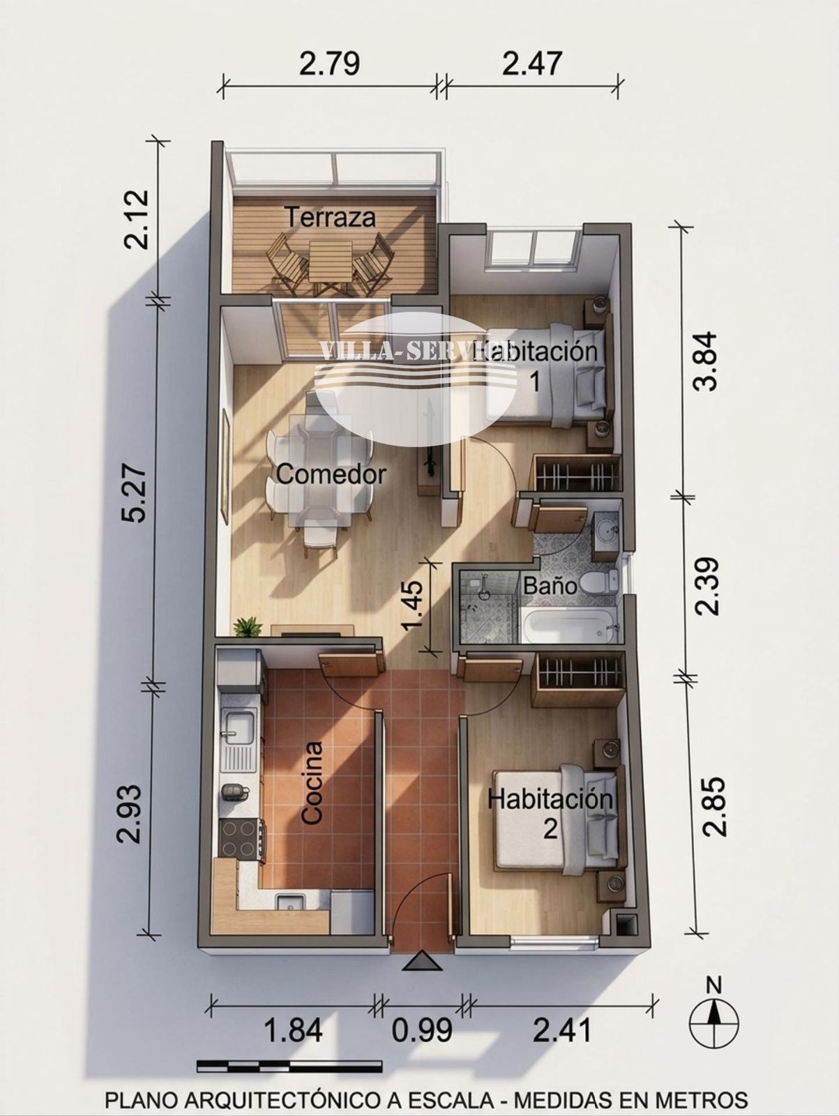image Vive junto al mar: piso exterior con terraza, piscina comunitaria y todos los servicios. 19